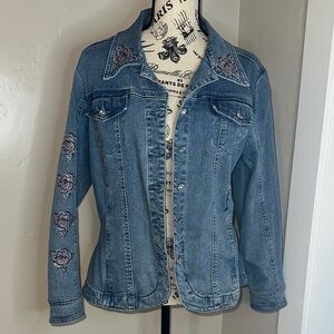 Christine Alexander Denim Jacket with Rhinestones